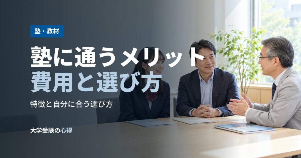 塾に通うメリット費用と選び方