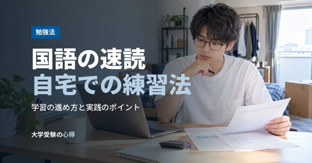 国語の速読自宅での練習法