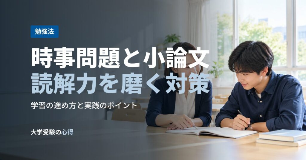 時事問題と小論文読解力を磨く対策