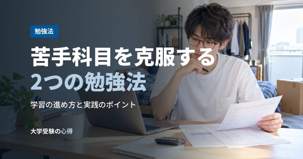 苦手科目を克服する2つの勉強法