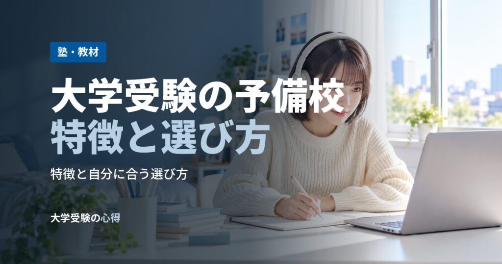 大学受験の予備校特徴と選び方