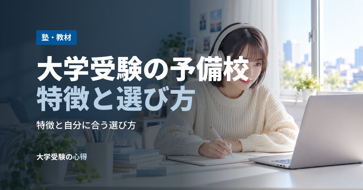 大学受験の予備校特徴と選び方