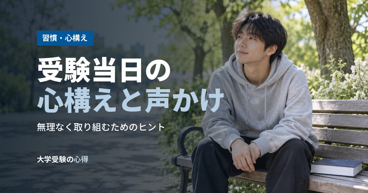 受験当日の心構えと声かけ