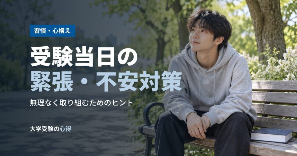 受験当日の緊張・不安対策