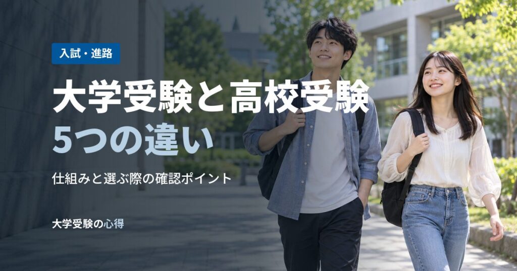 大学受験と高校受験5つの違い