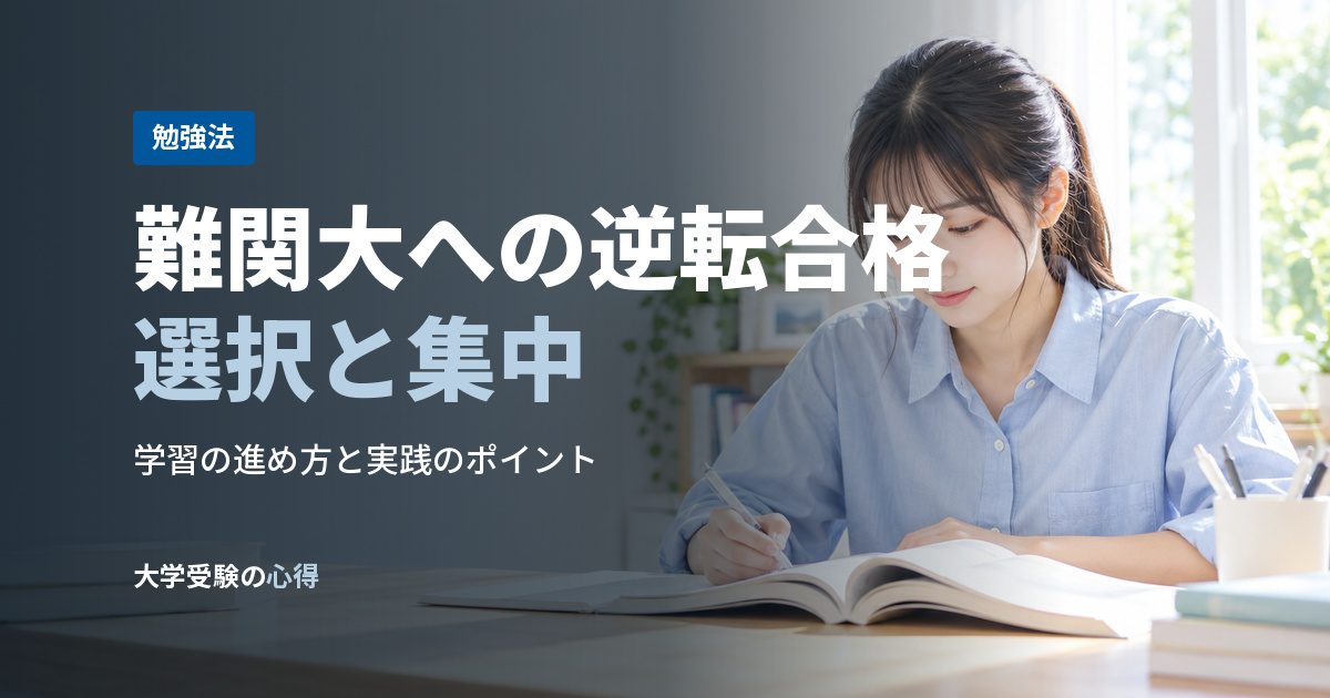 難関大への逆転合格選択と集中