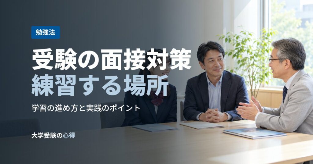 受験の面接対策練習する場所