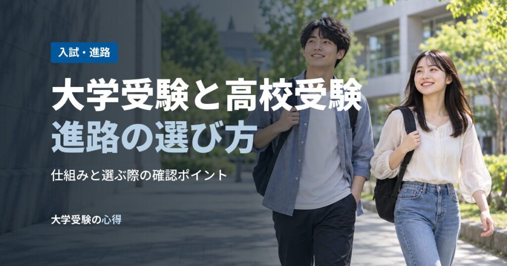 大学受験と高校受験進路の選び方