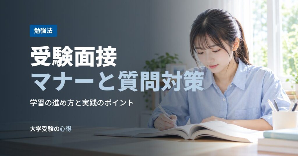 受験面接マナーと質問対策