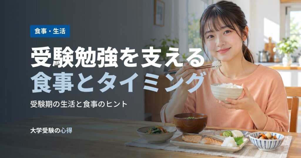 受験勉強を支える食事とタイミング