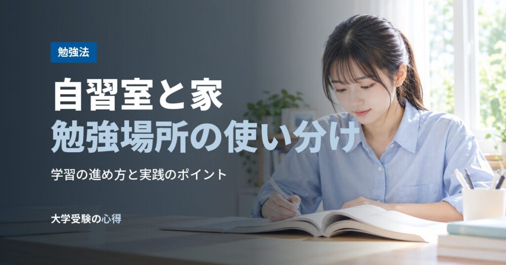 自習室と家勉強場所の使い分け