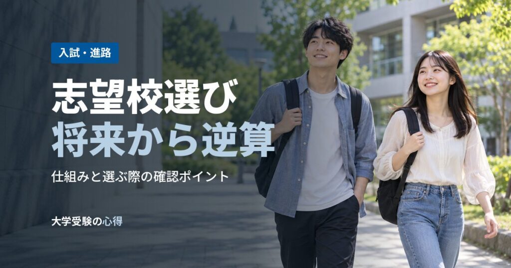 志望校選び将来から逆算