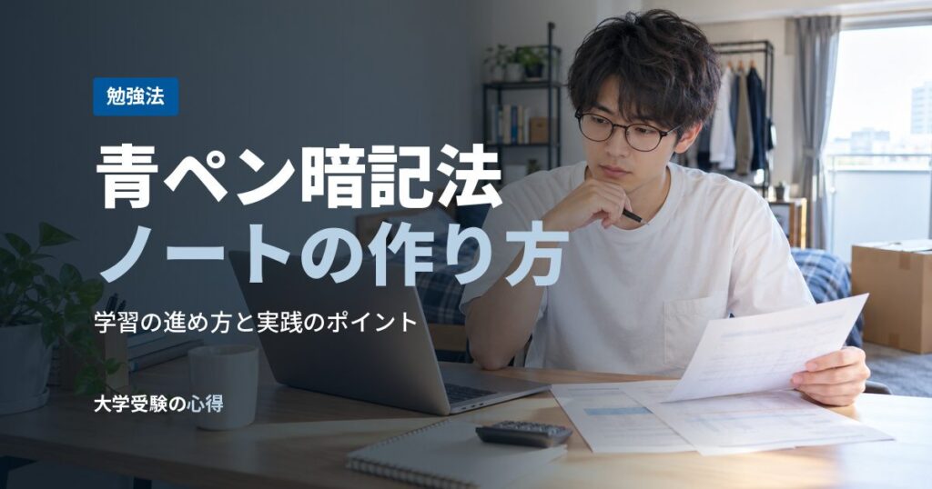青ペン暗記法ノートの作り方