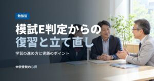 模試E判定からの復習と立て直し