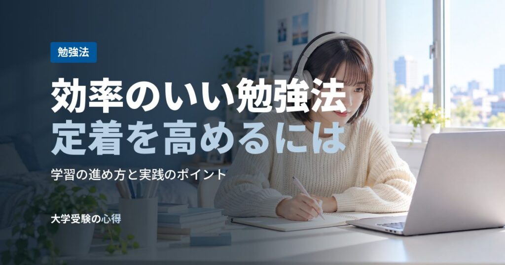 効率のいい勉強法定着を高めるには