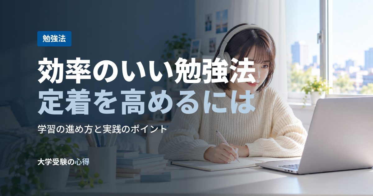 効率のいい勉強法定着を高めるには
