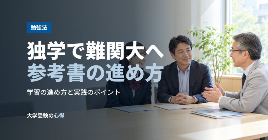 独学で難関大へ参考書の進め方