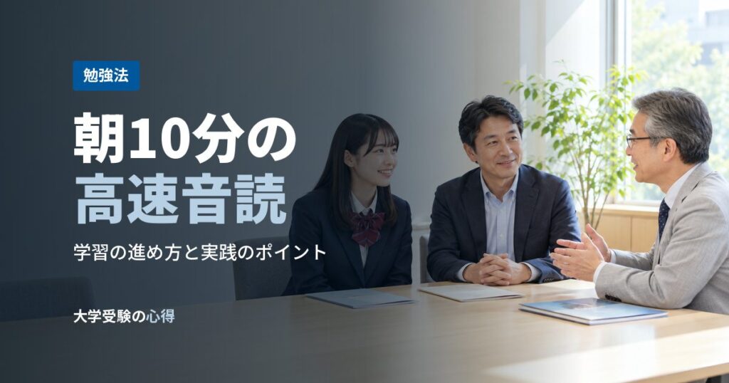 朝10分の高速音読
